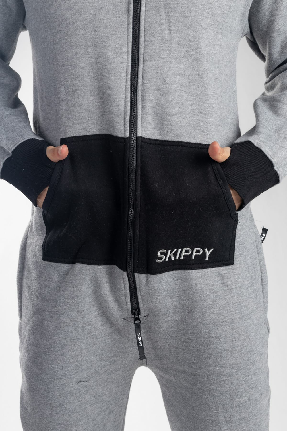 Ash Grey Black Onesie