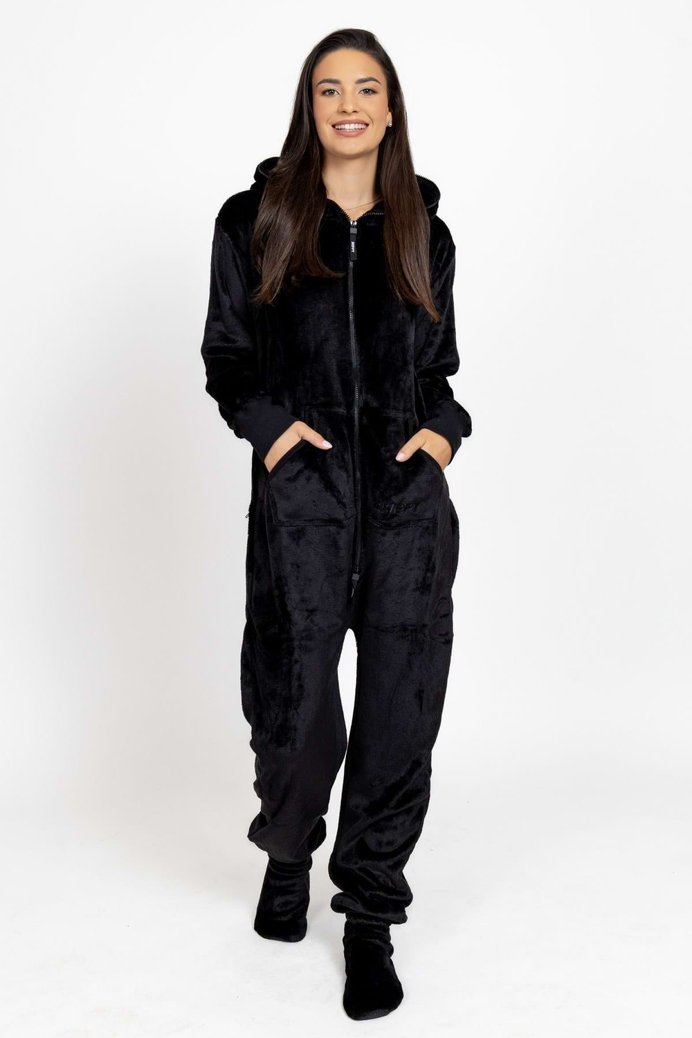 Black Velour Onesie
