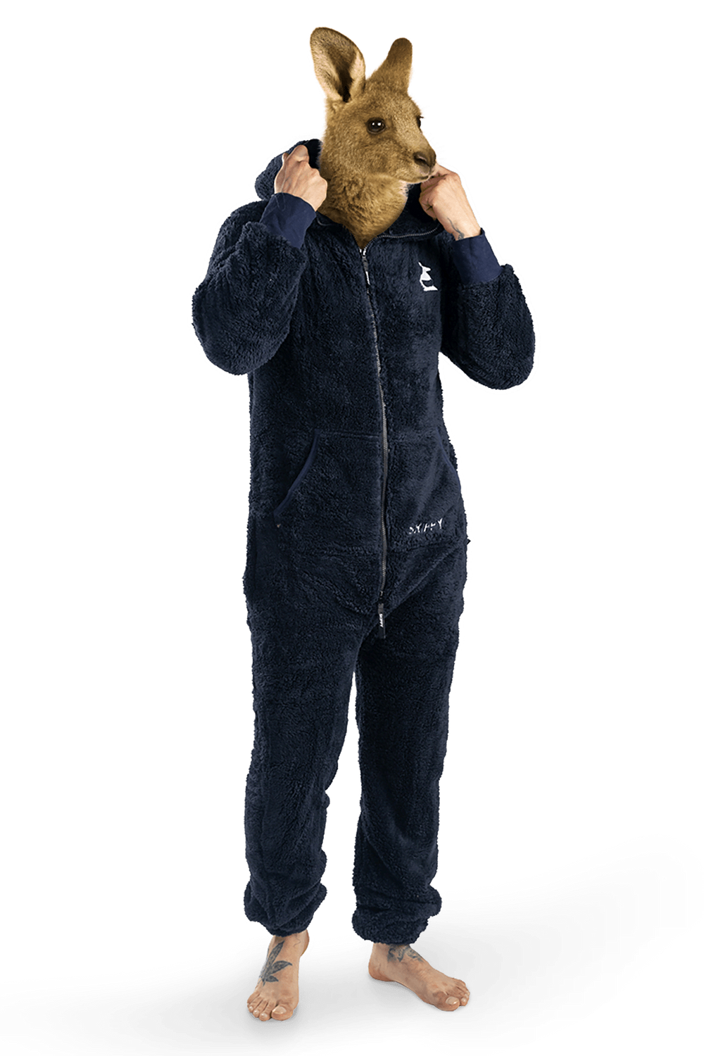 Navy Teddy Onesie Navy Teddy Onesie
