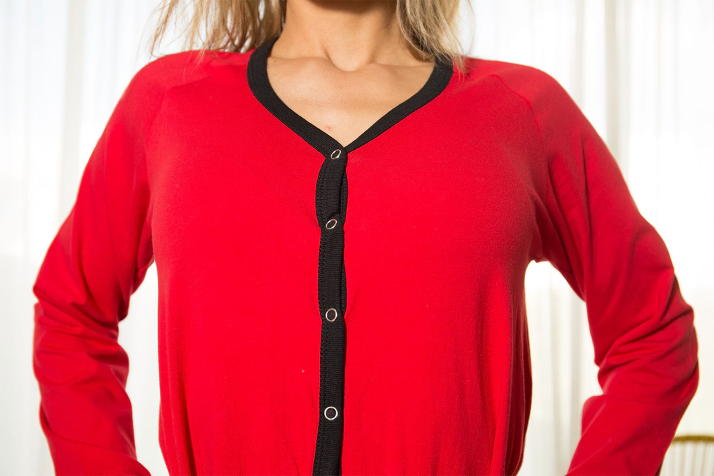 Red Ladies Pyjama Overall