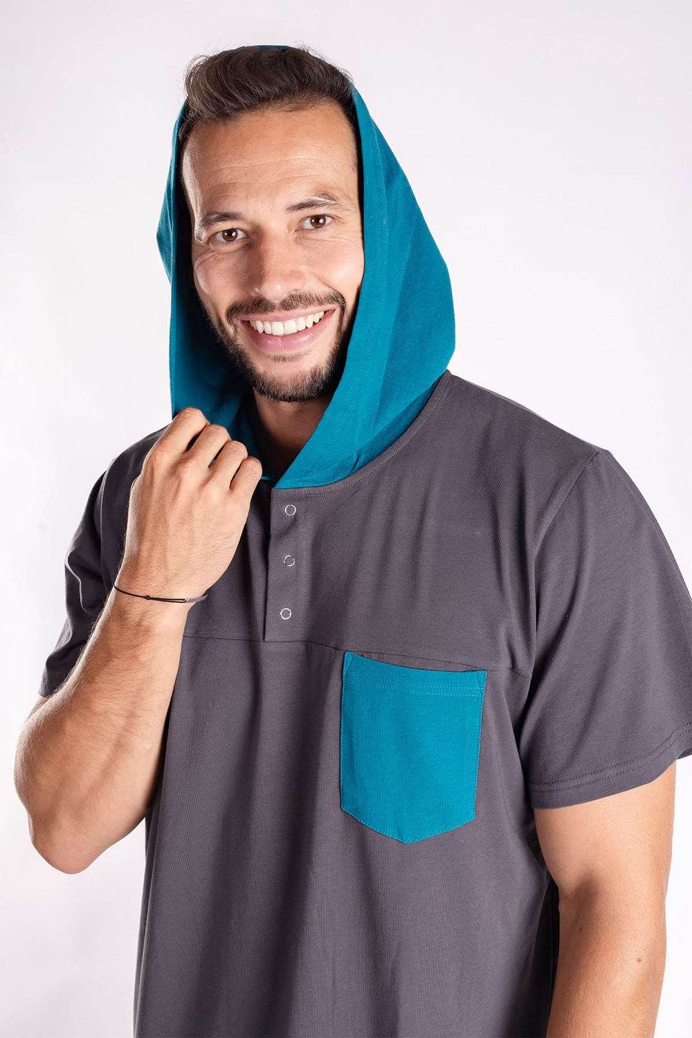 Grey Petrol Men's Nightgown