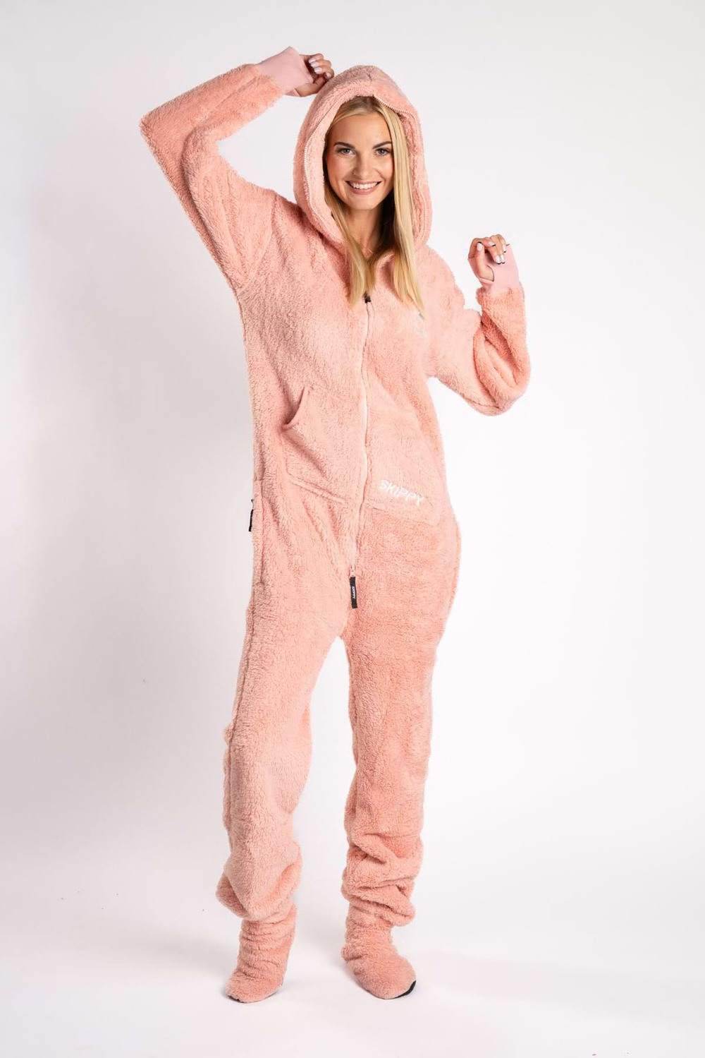 Dusty Pink Teddy Onesie