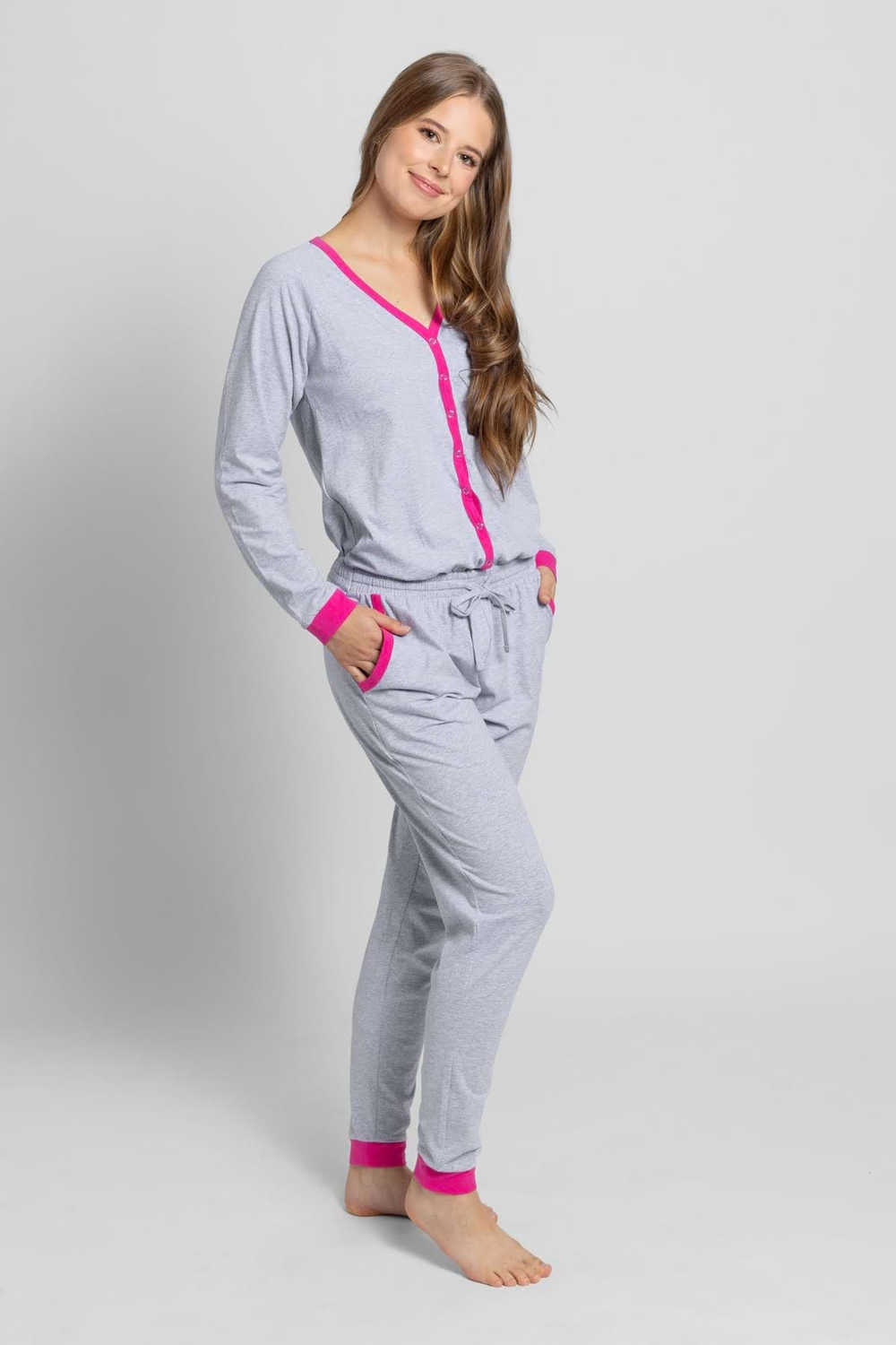 Light Grey Ladies Pyjama Overall
