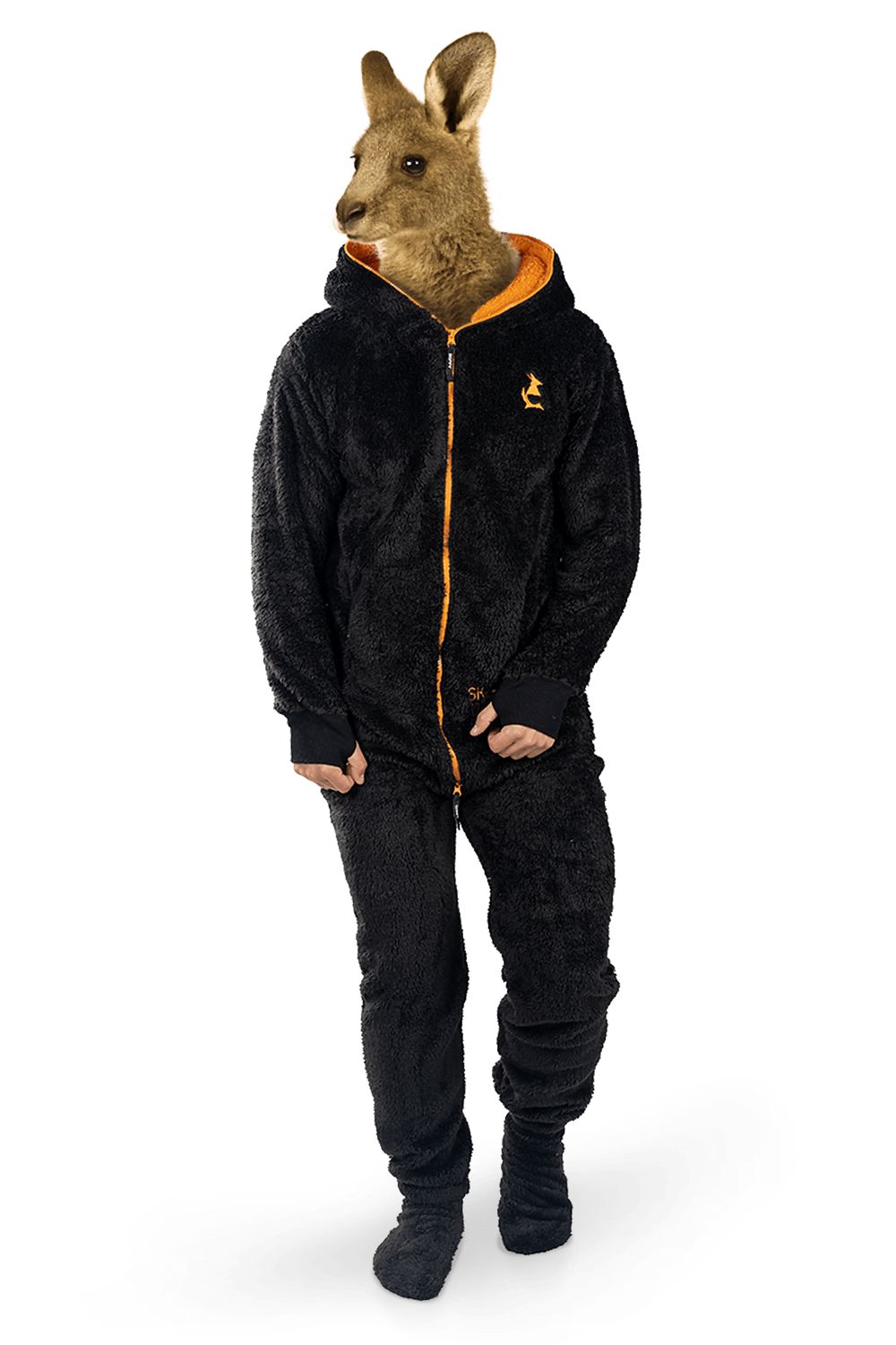 Black Orange Teddy Onesie Black Orange Teddy Onesie