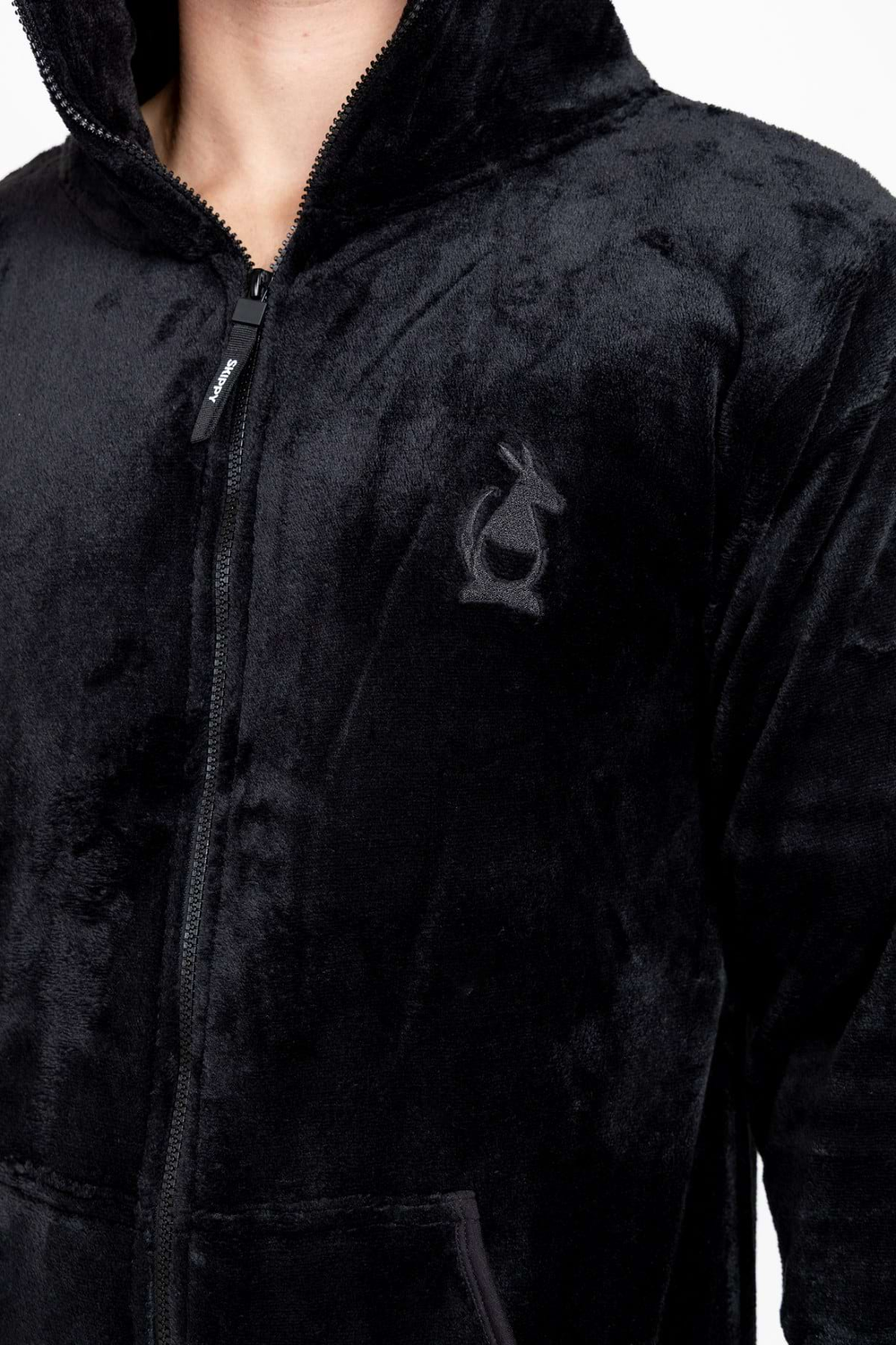 Black Velour Onesie