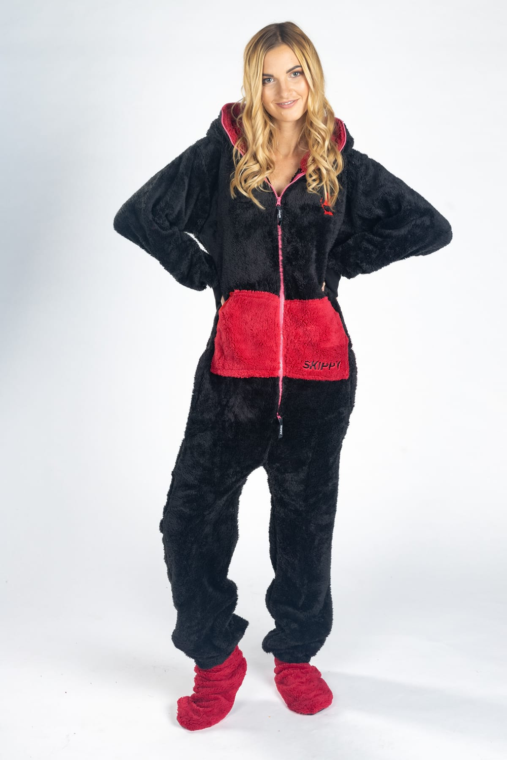 Black Pink Teddy Onesie
