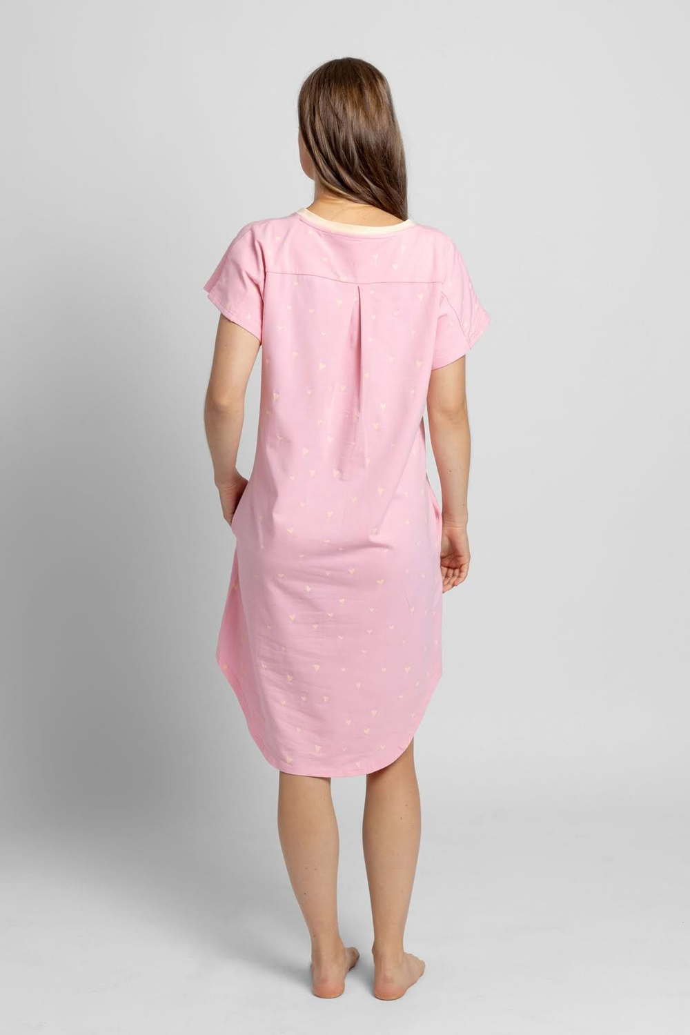 Light Pink Hearts Women's Nightgown