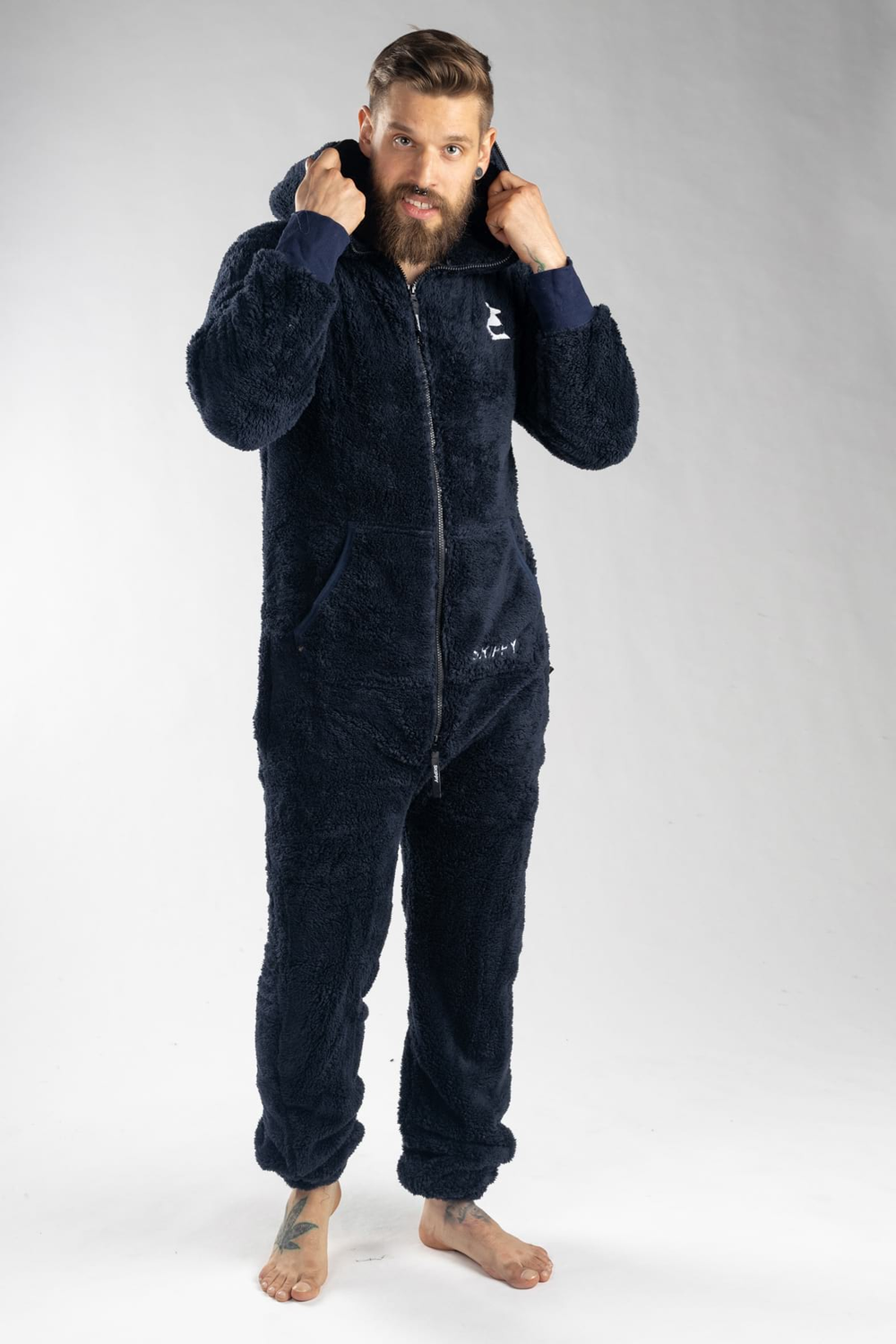 Navy Teddy Onesie