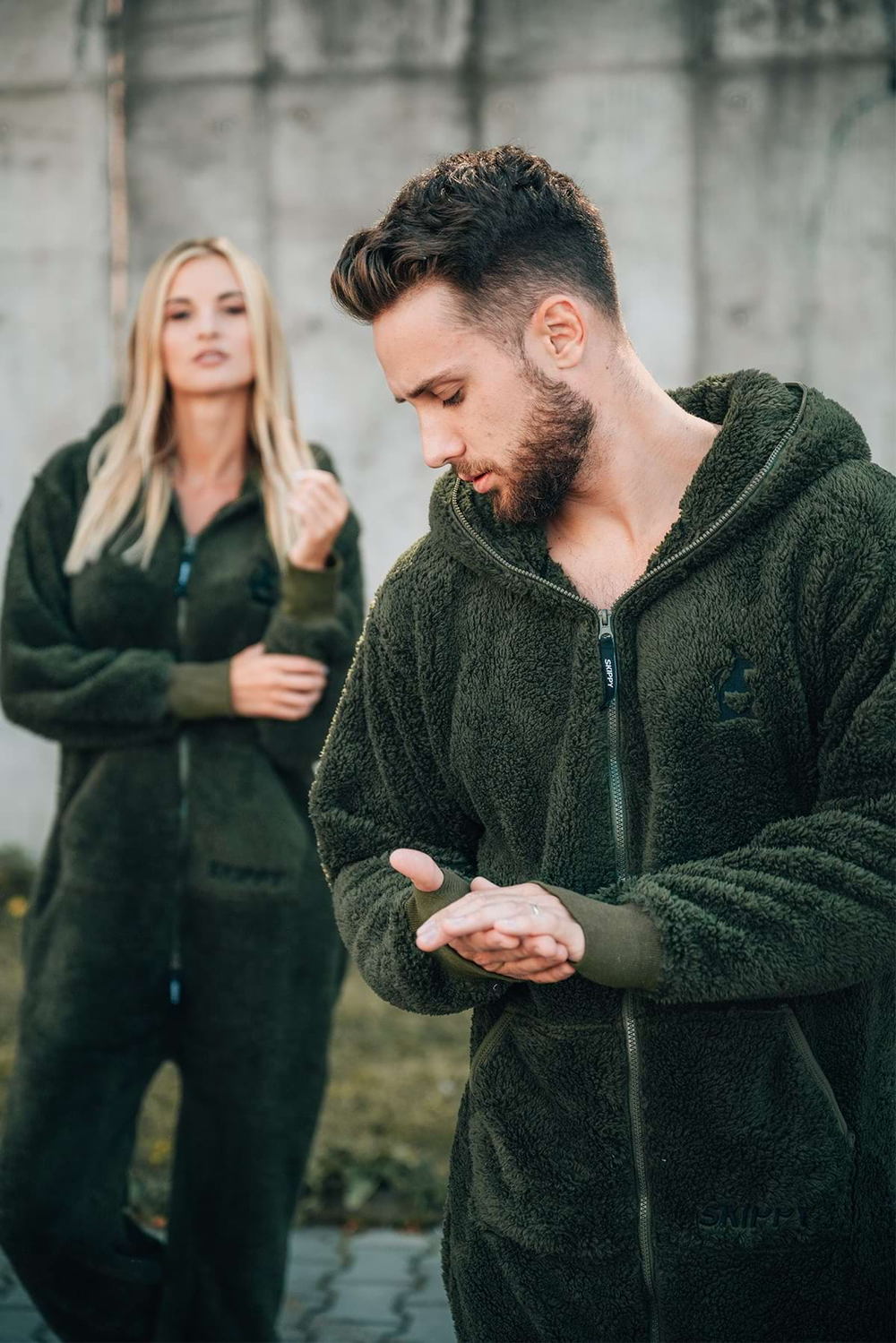 Dusty Green Teddy Onesie