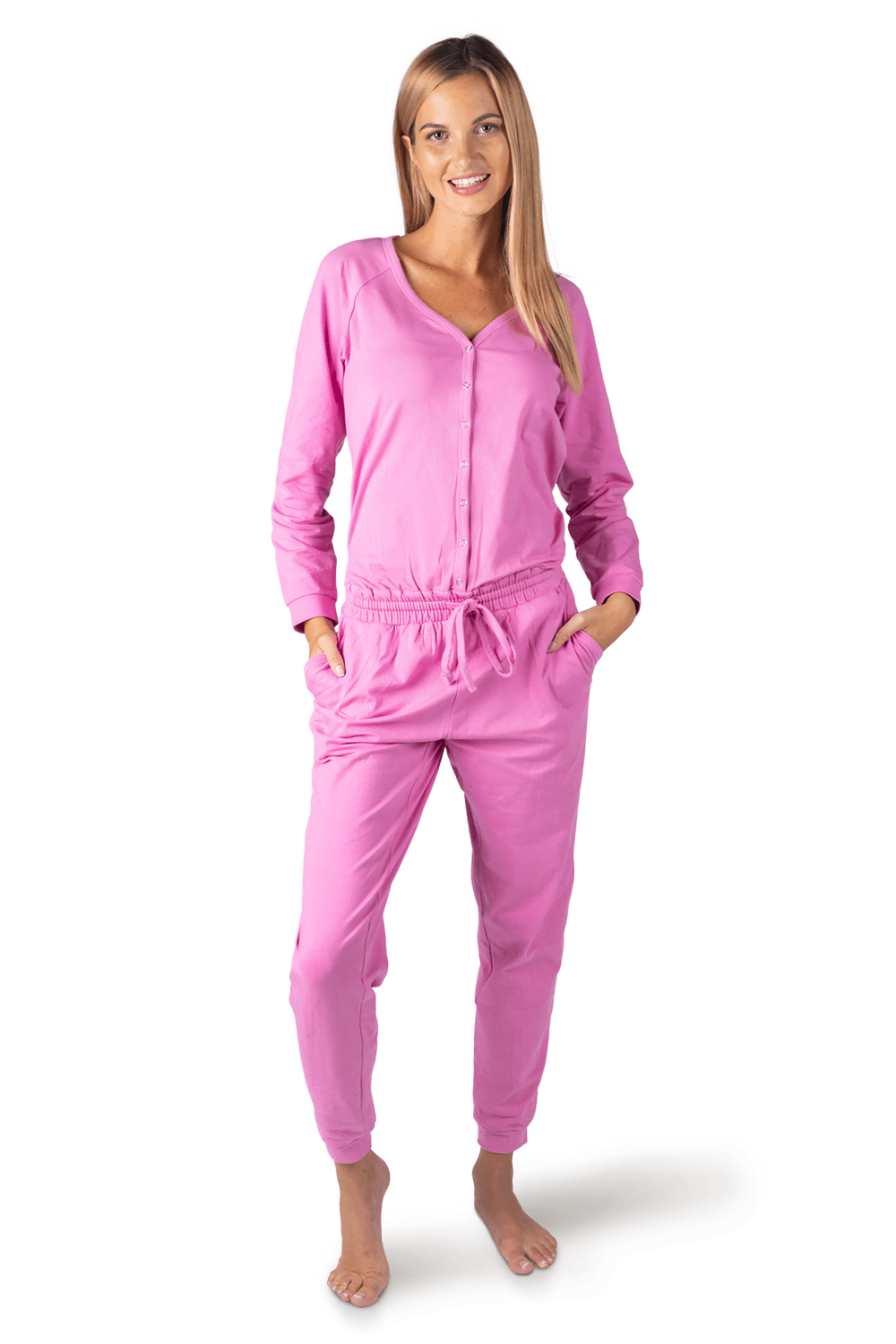 Rose Pink Ladies Pyjama Overall Rose Pink Ladies Pyjama Overall