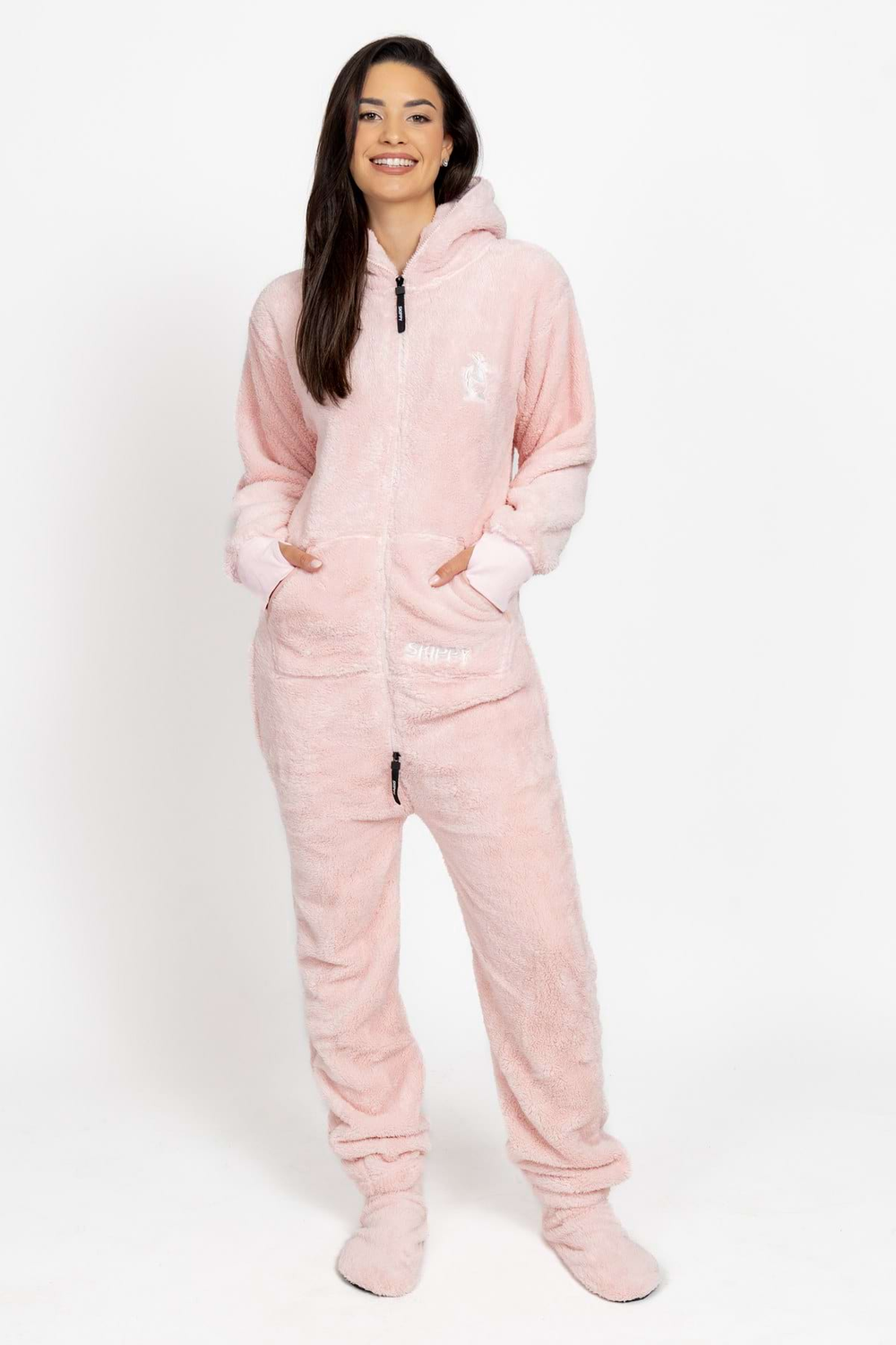 Dusty Blush Pink Teddy Onesie