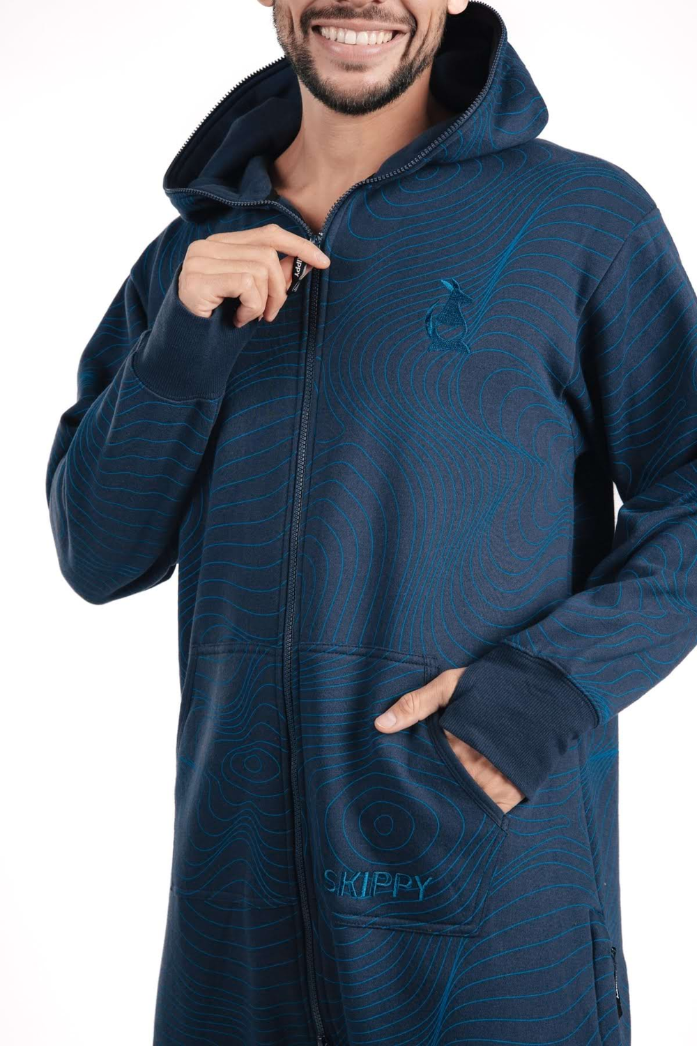 Geometric Navy Onesie