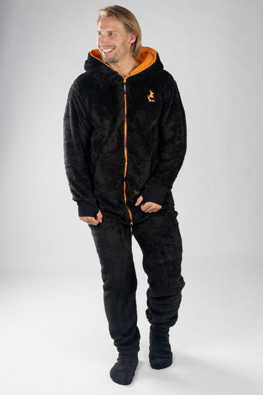 Black Orange Teddy Onesie