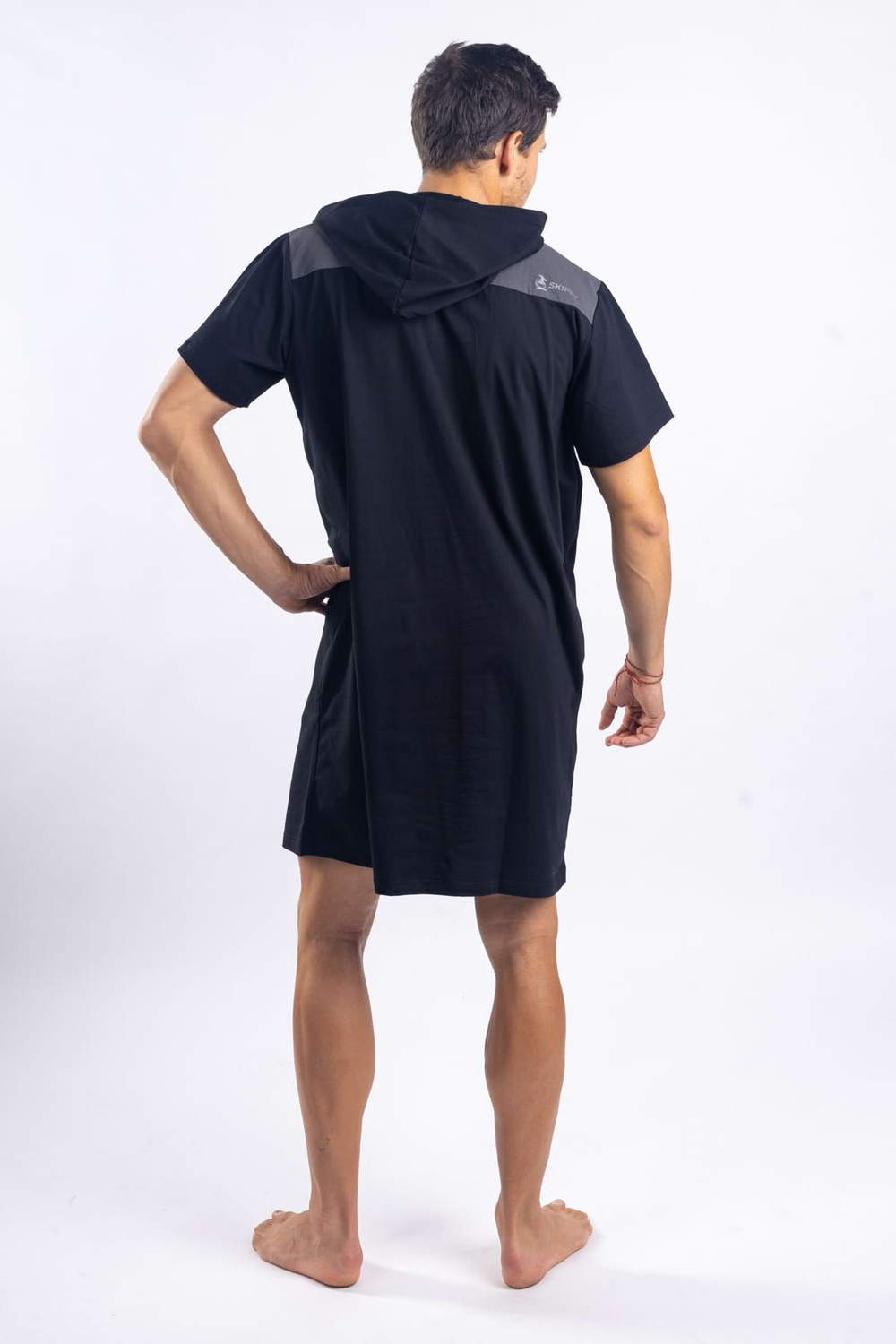 Black Grey Men's Nightgown