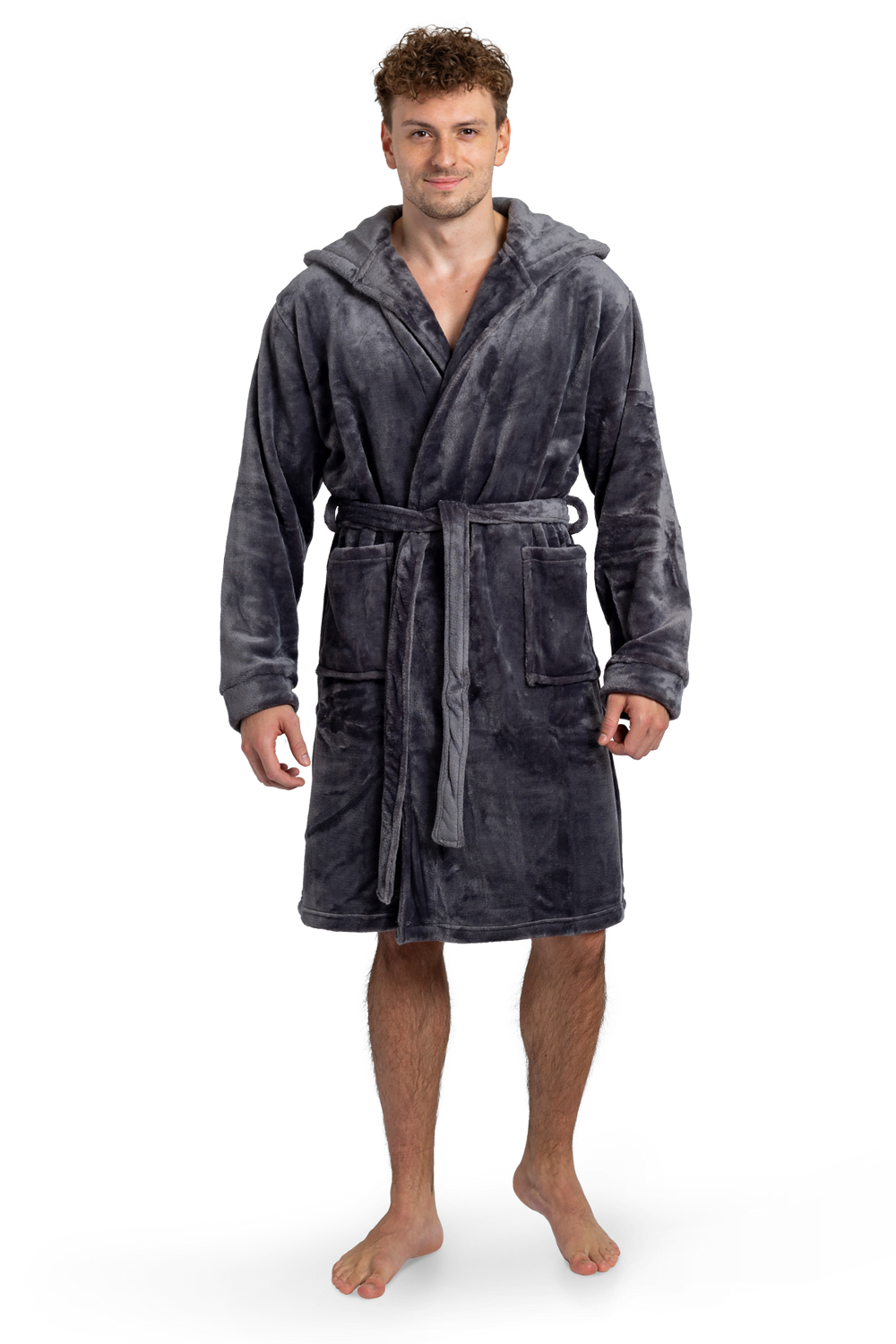 Gray Men's Bathrobe