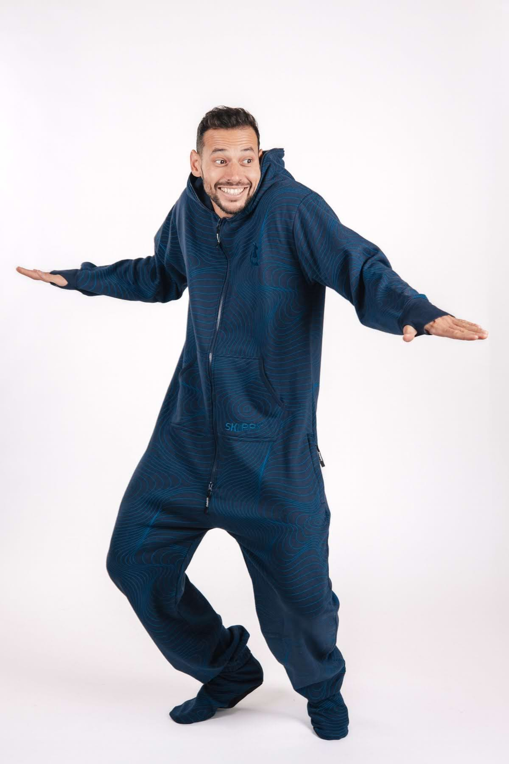 Geometric Navy Onesie