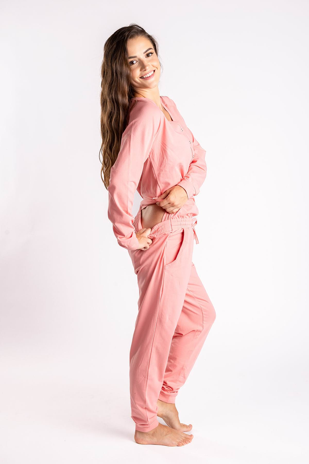 Dusty Rose Ladies Pyjama Overall