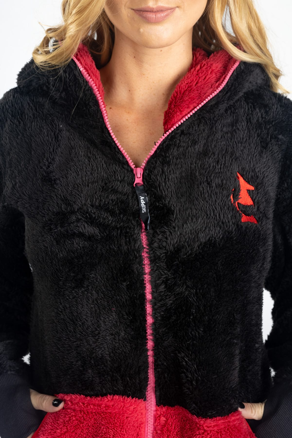 Black Pink Teddy Onesie