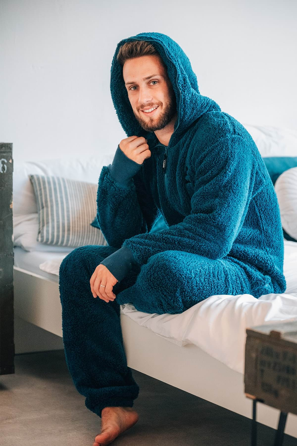 Dusty Blue Teddy Onesie