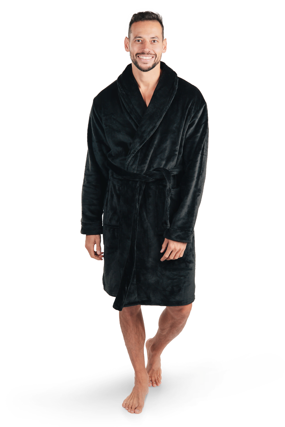 Black Men's Bathrobe