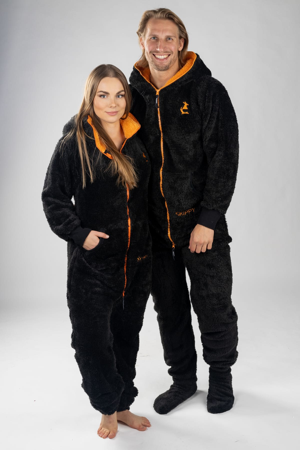 Black Orange Teddy Onesie