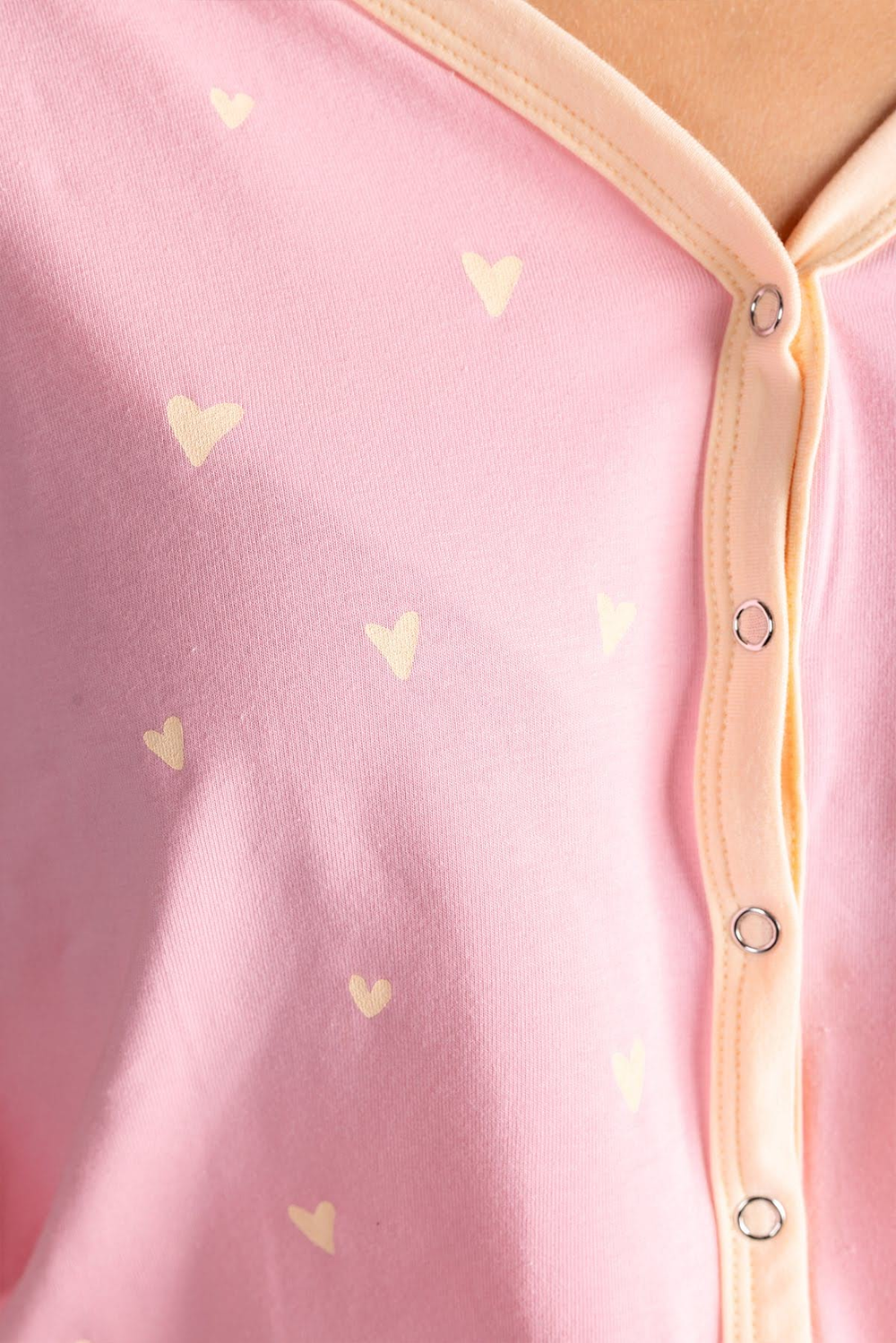 Light Pink Hearts Ladies Pyjama Overall