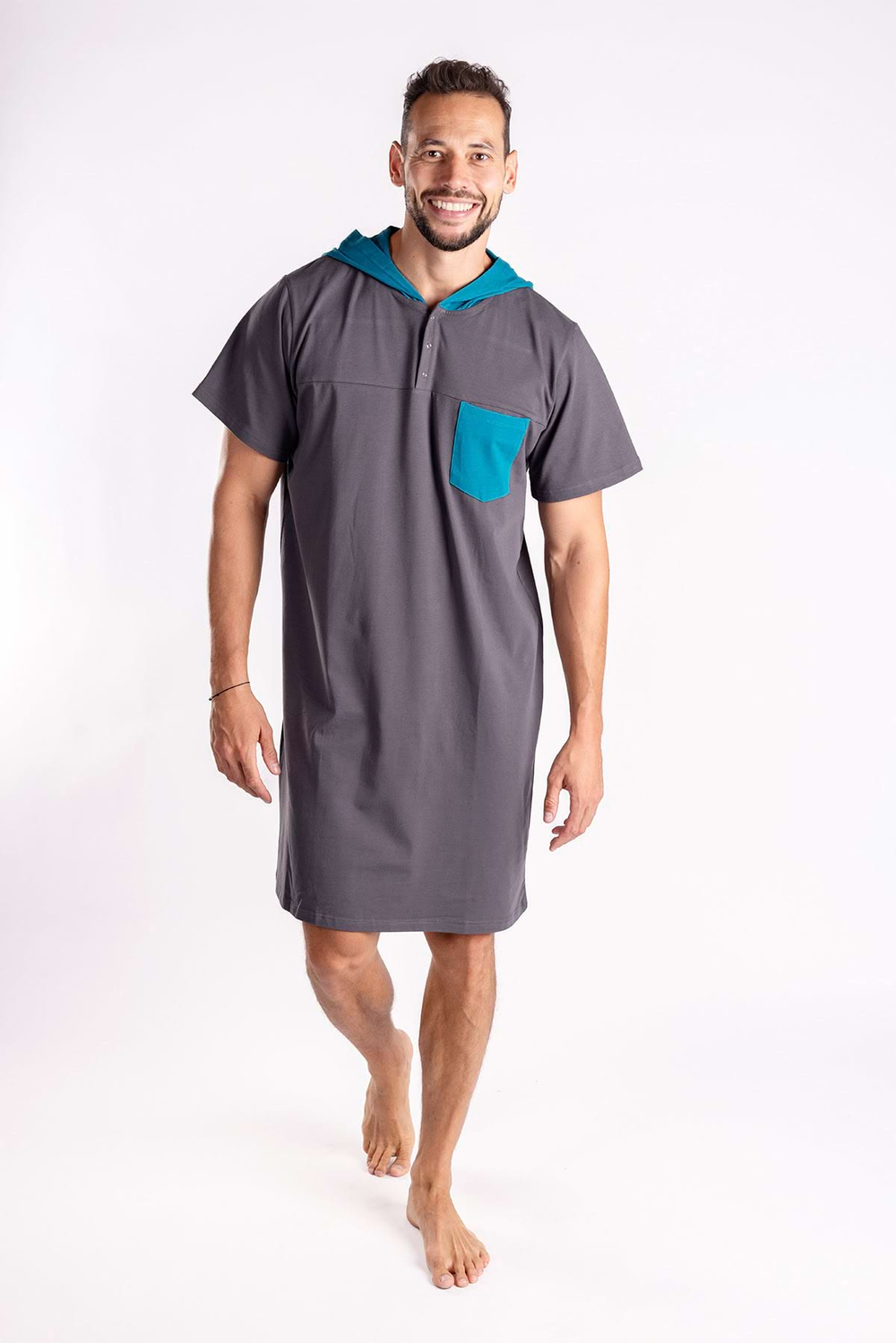 Grey Petrol Men's Nightgown