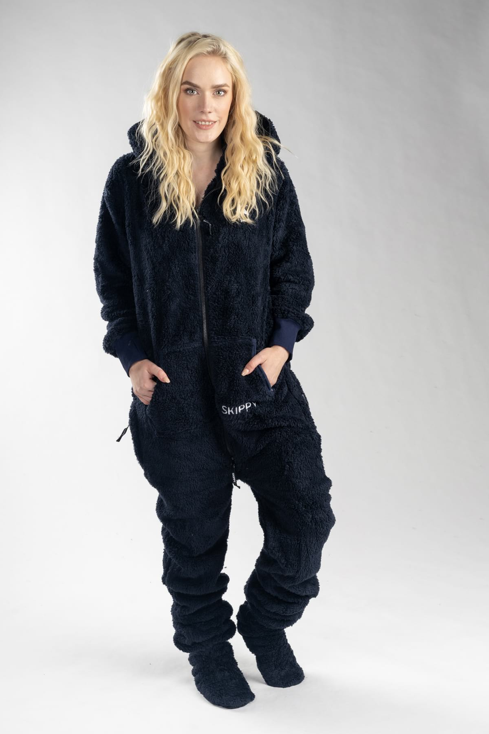 Navy Teddy Onesie