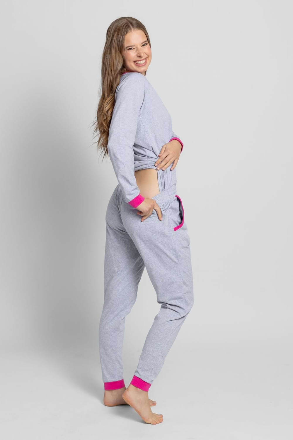 Light Grey Ladies Pyjama Overall