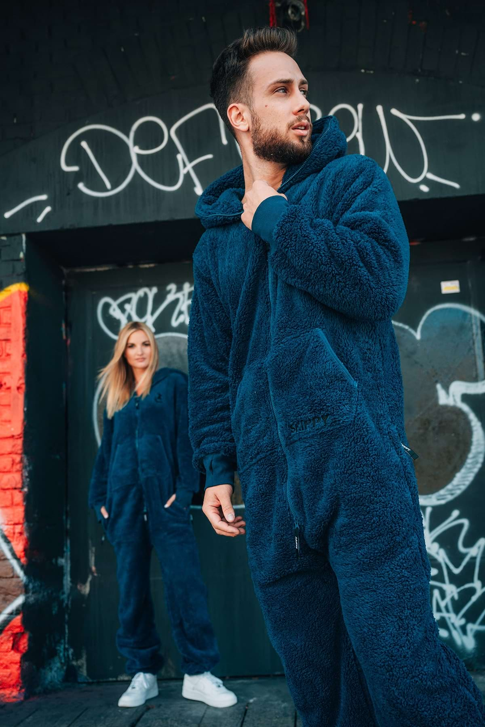 Dusty Blue Teddy Onesie