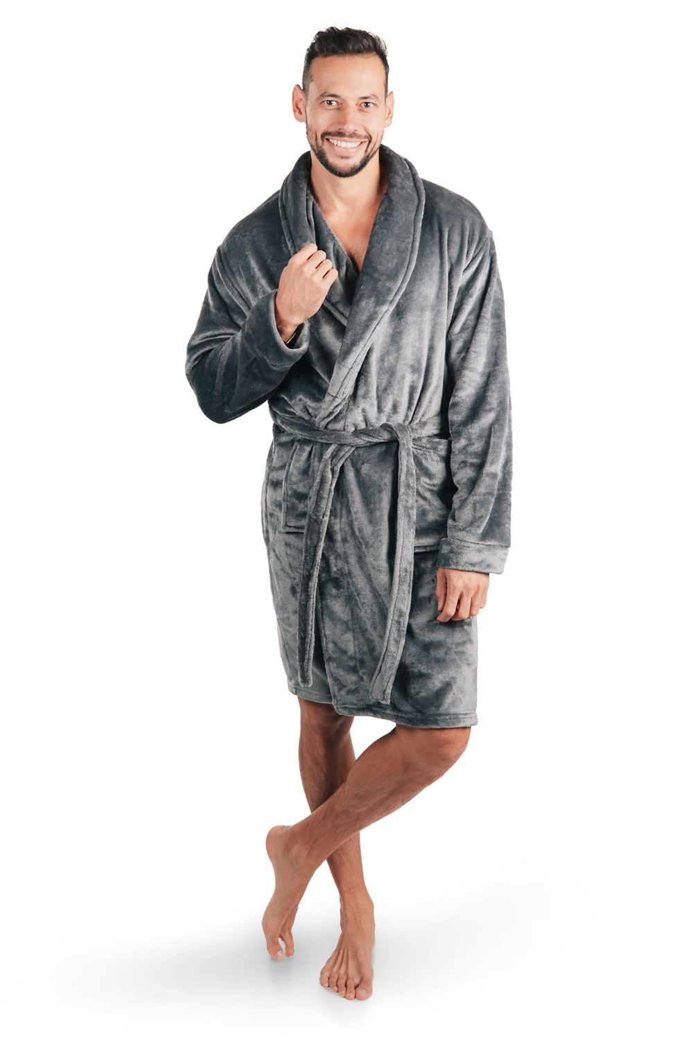 Grey Men's Bathrobe
