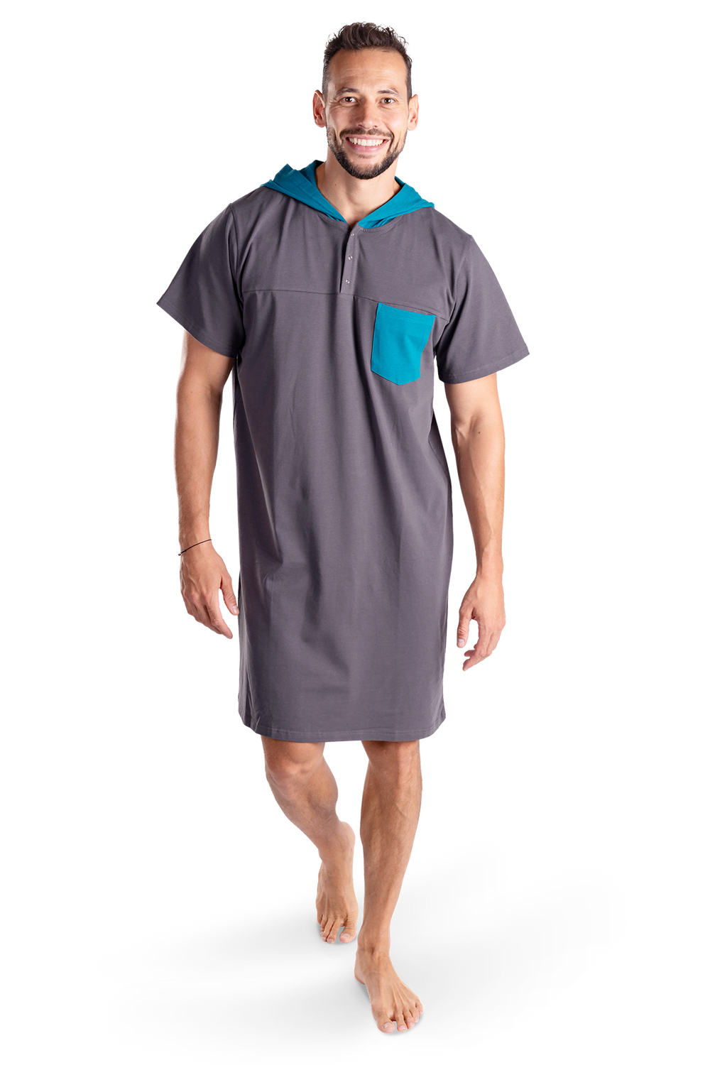 Grey Petrol Men's Nightgown Grey Petrol Men's Nightgown