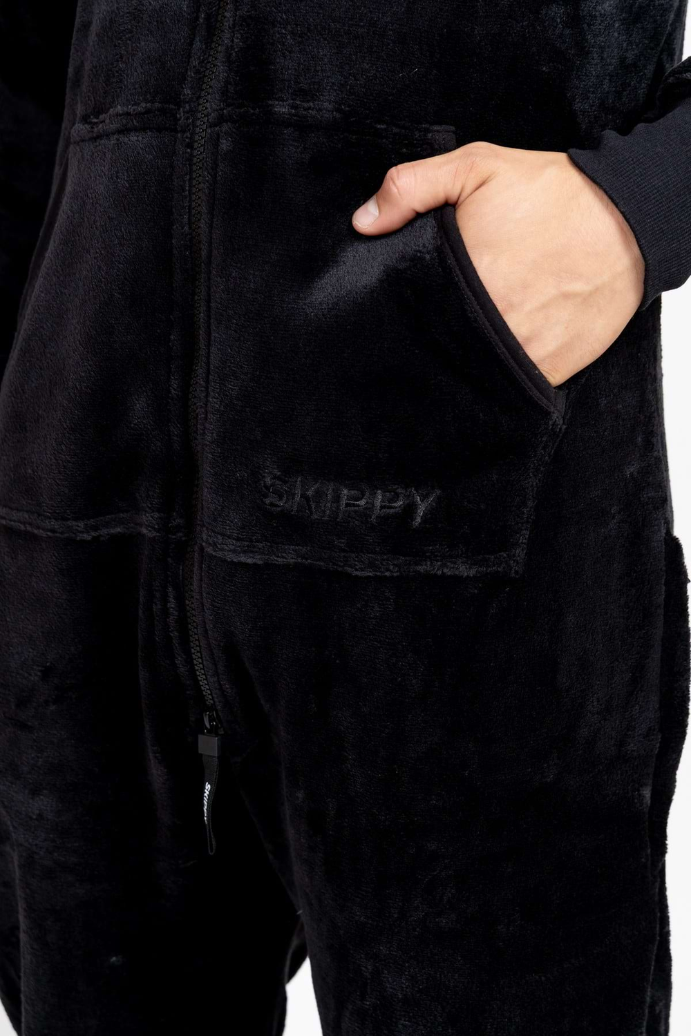 Black Velour Onesie
