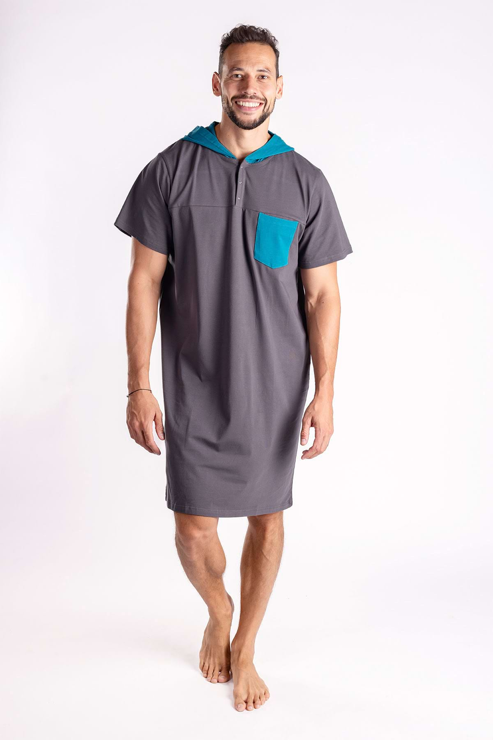 Grey Petrol Men's Nightgown