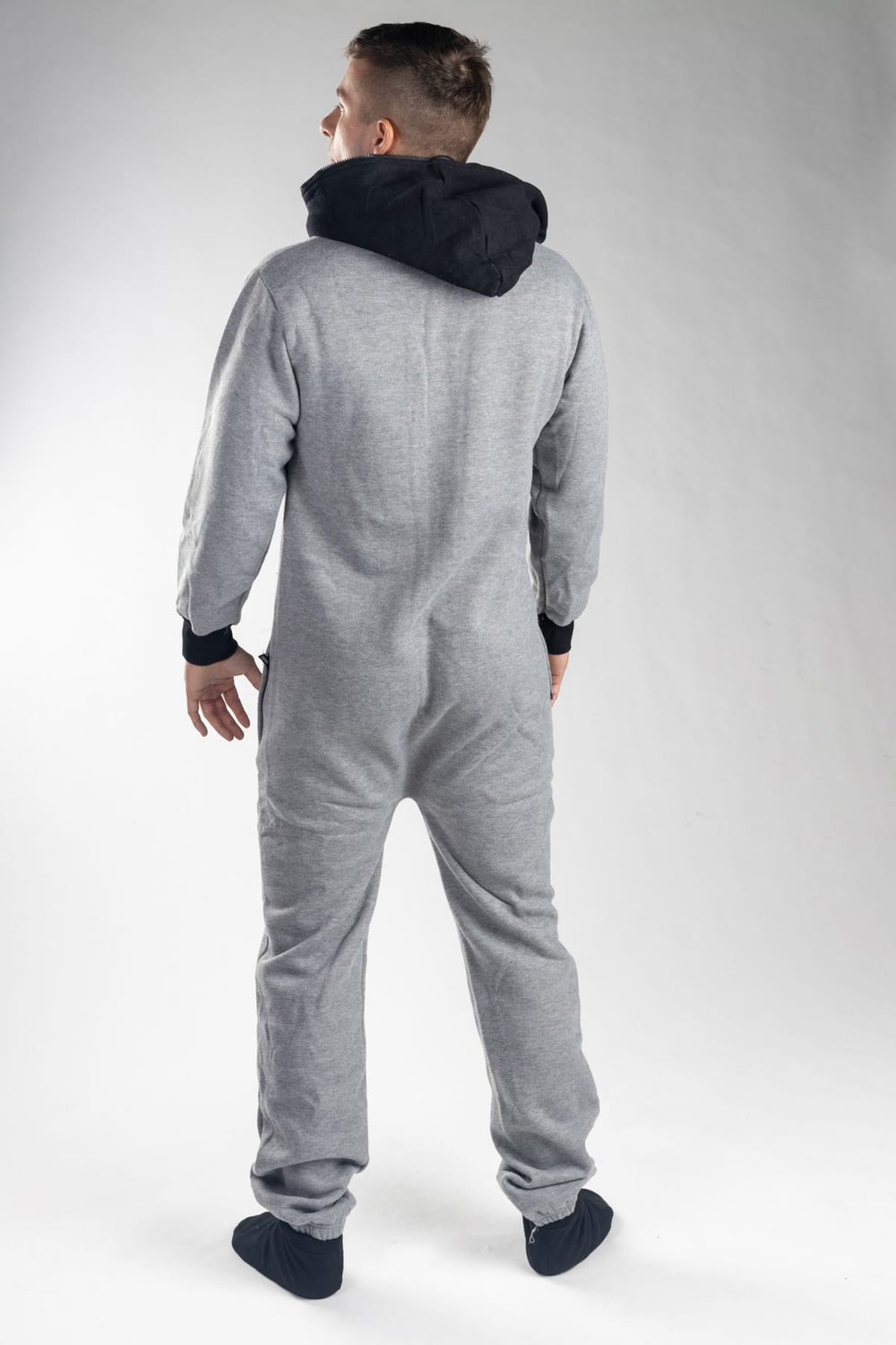 Ash Grey Black Onesie