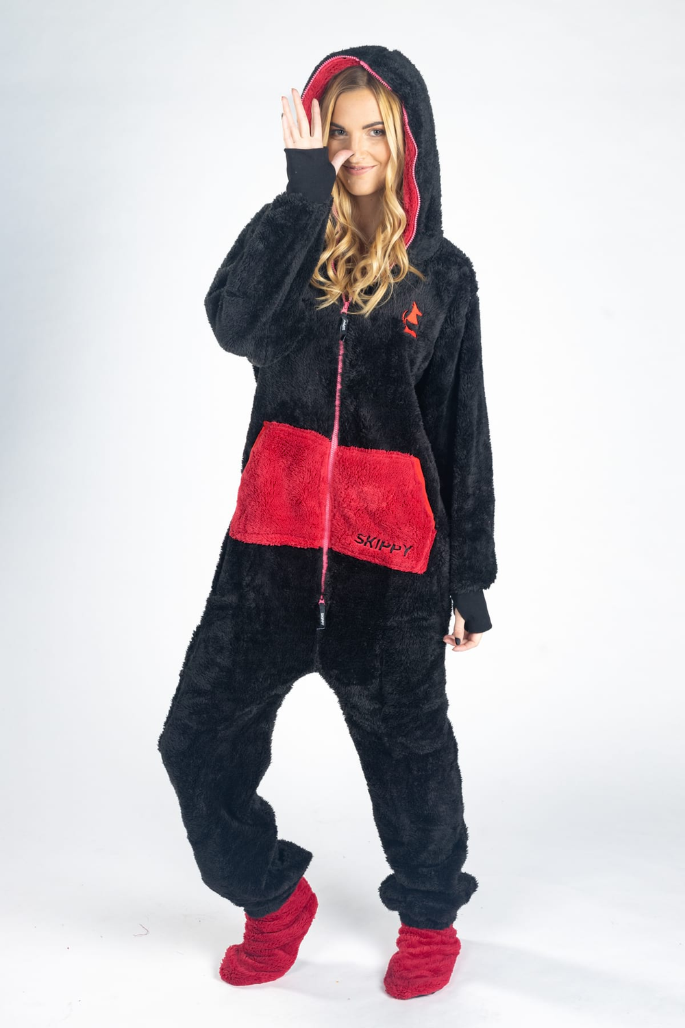 Black Pink Teddy Onesie