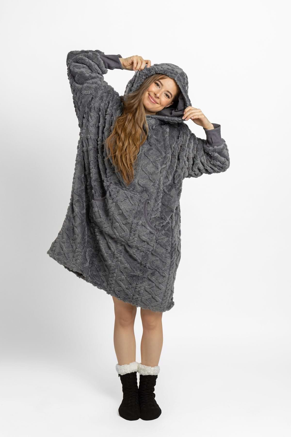 Grey Blanket Hoodie