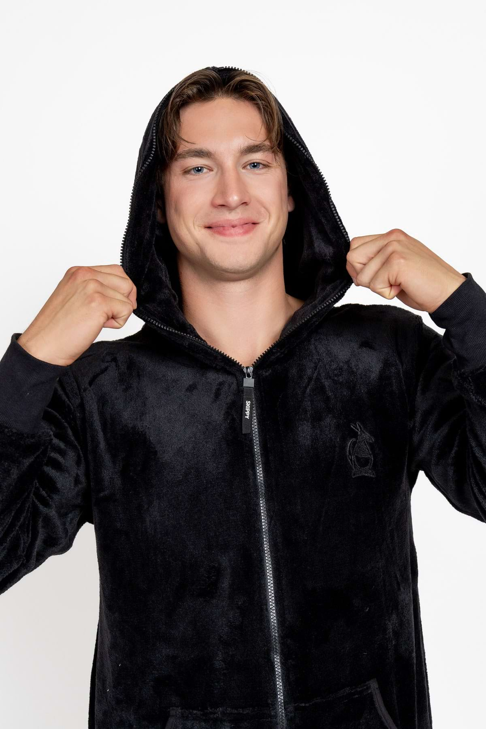 Black Velour Onesie